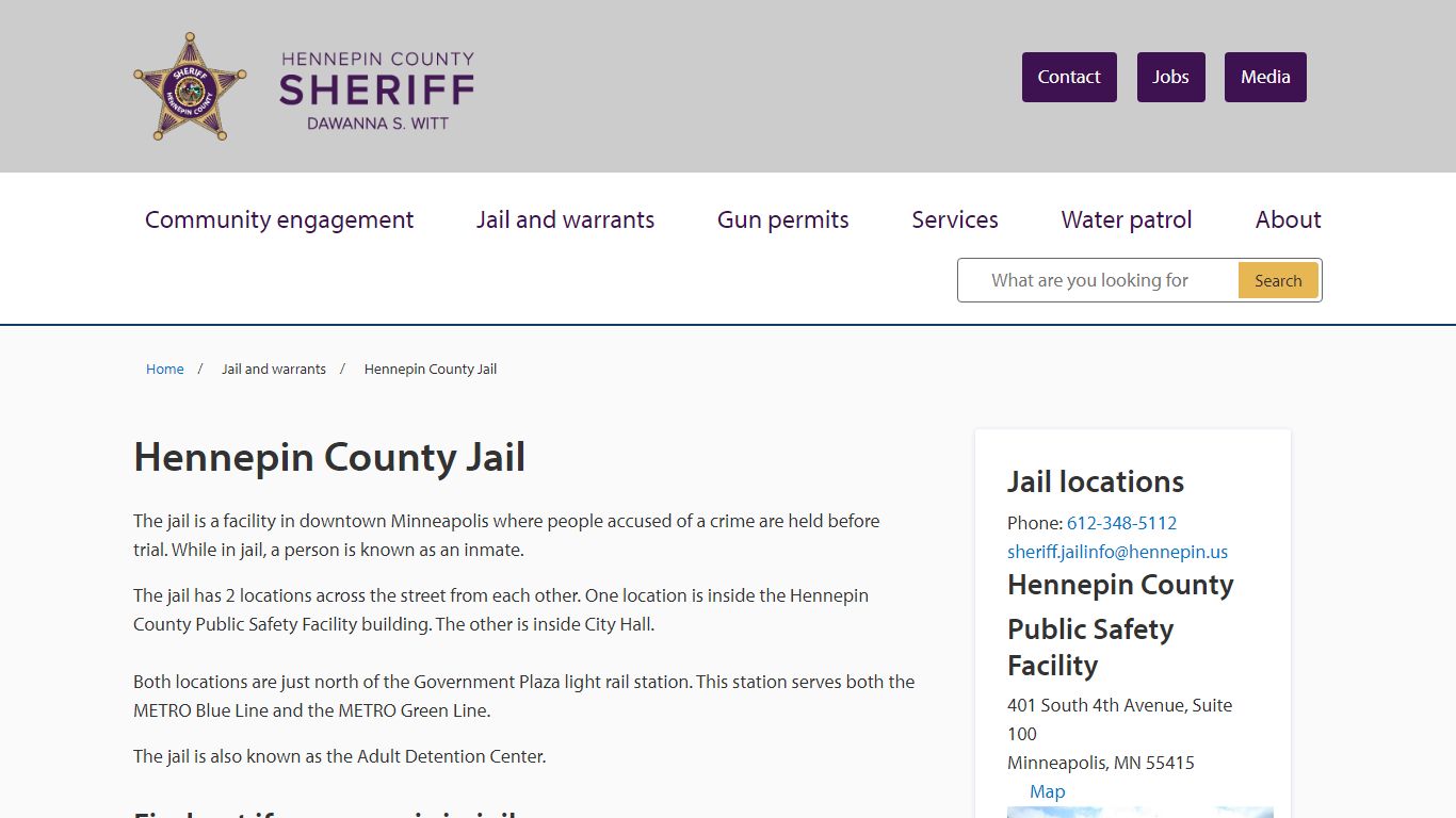 Hennepin County Jail | Hennepin County Sheriff's Office